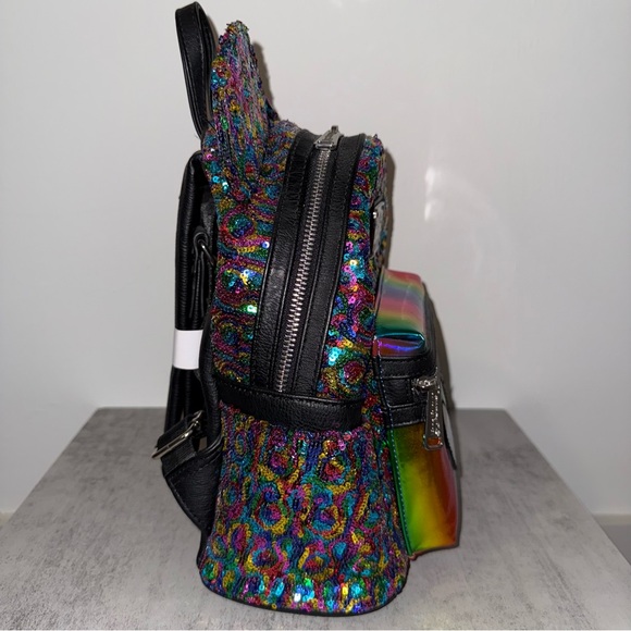 Disney Parks Loungefly Sequin Mickey Mouse Rainbow Set (Wallet LE) - Picture 2 of 11